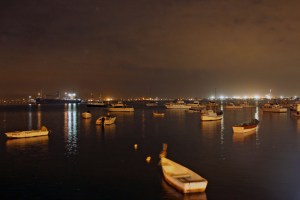 The Manzanillo harbor at night was a nice backdrop to our last night on land before we set sail on a strictly no alcohol Navy ship.